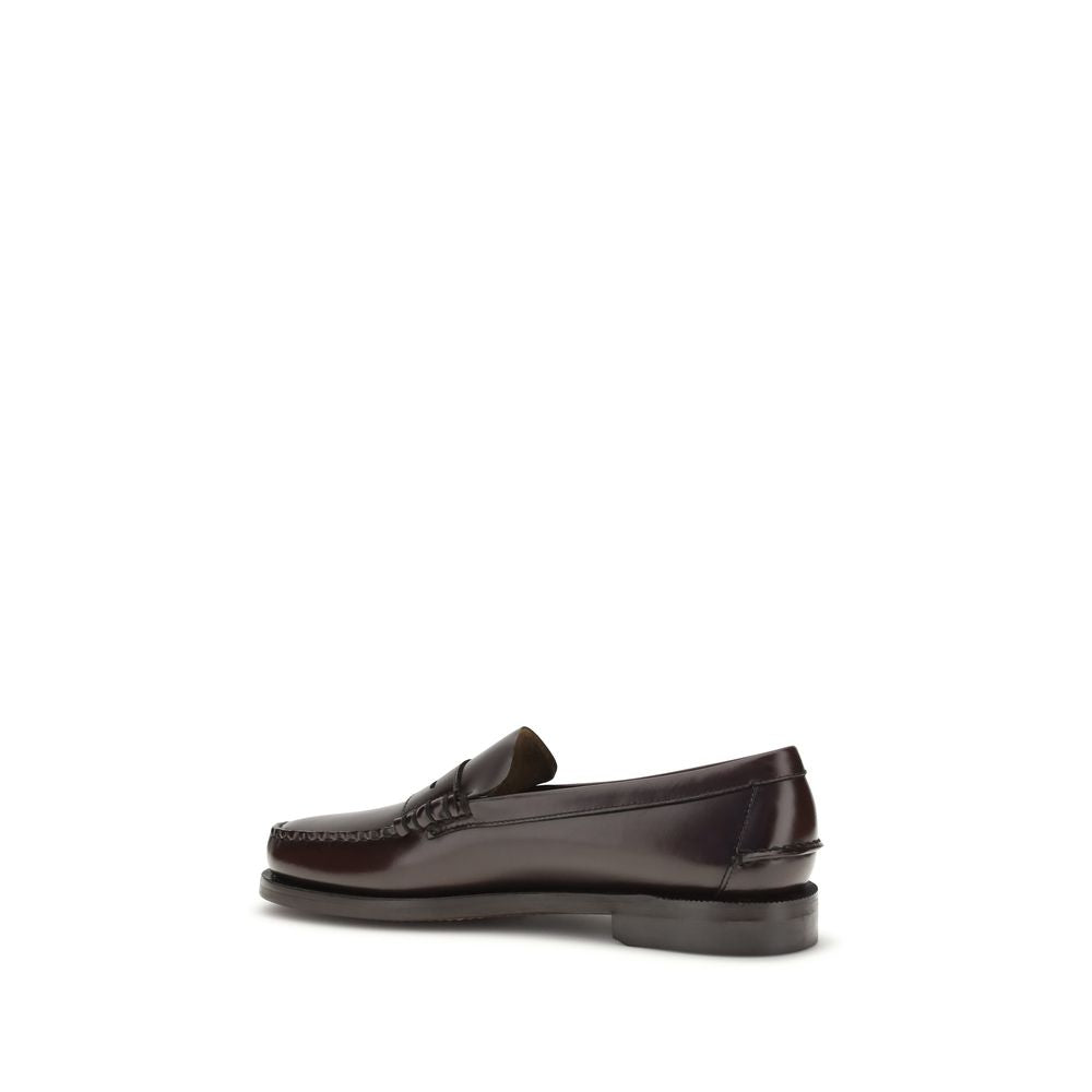 Sebago Brown Leather Slip-On Loafers