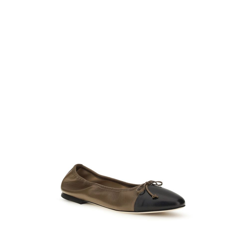 Dear Frances Brown Leather Ballet Flats