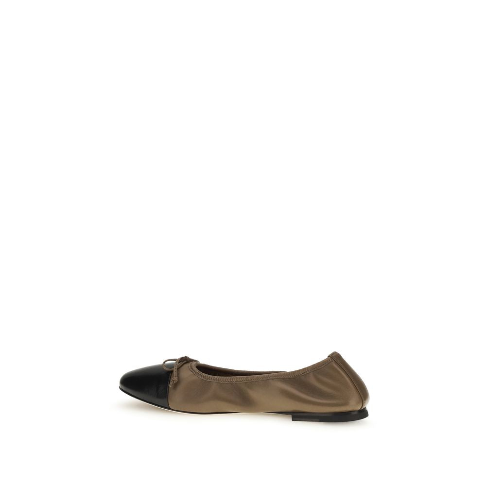Dear Frances Brown Leather Ballet Flats
