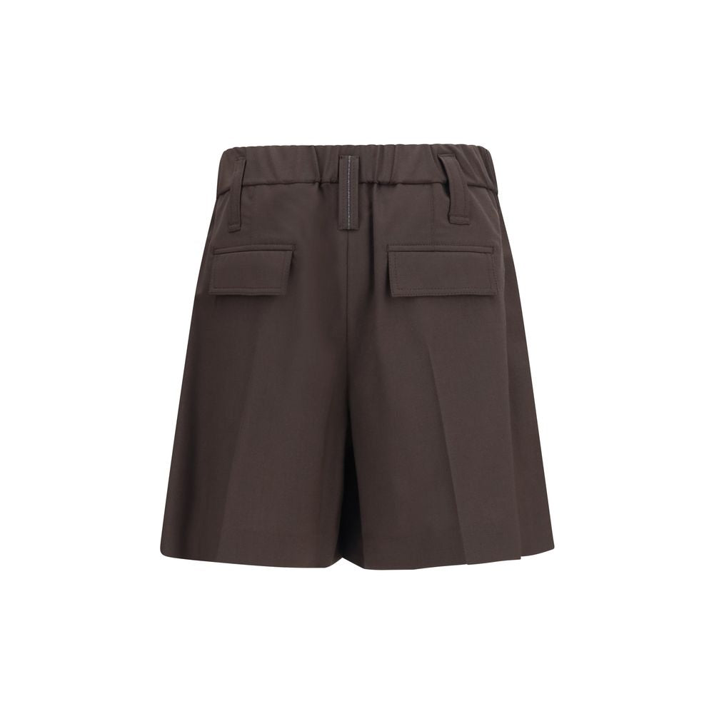 Brunello Cucinelli Brown Wool Bermuda Shorts