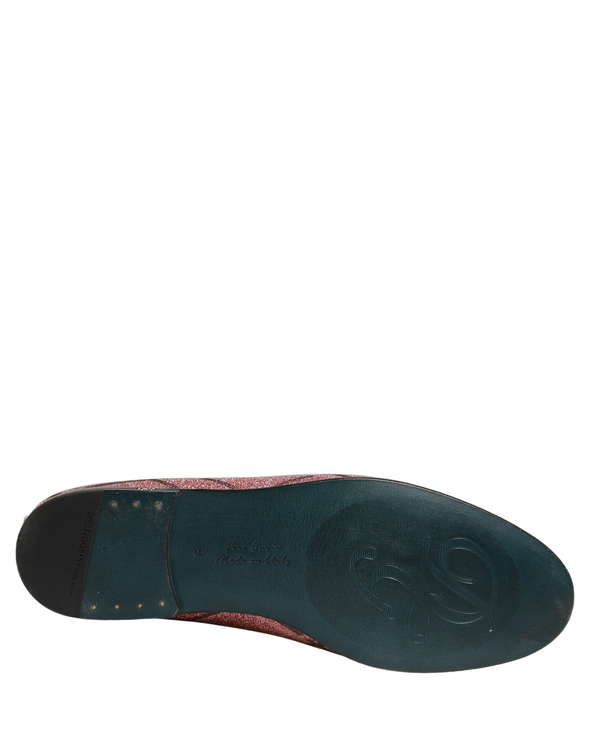 New Dolce & Gabbana Pink Check Glitter Lurex Logo Loafers Shoes