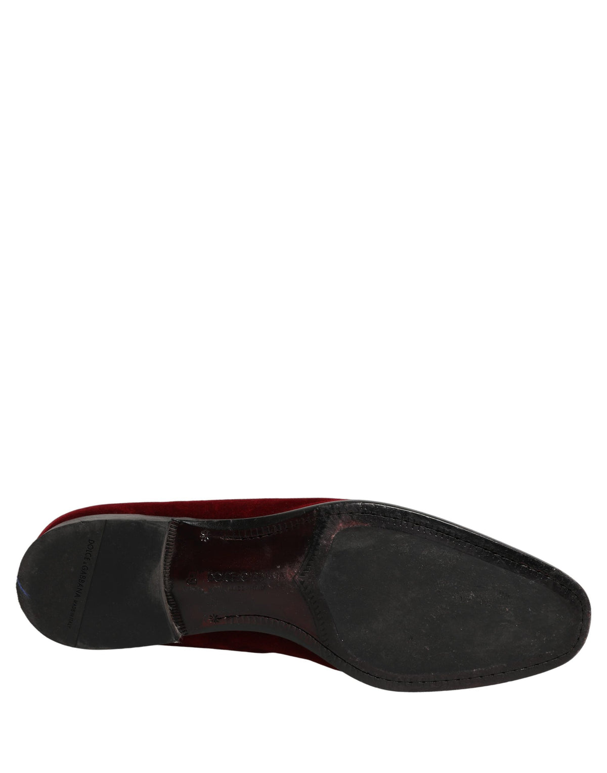 New Dolce & Gabbana Maroon Suede Cross Slip On Dress Loafers Shoes