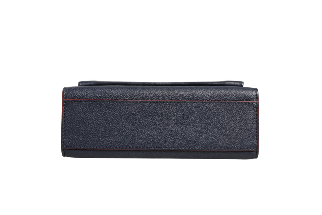 Louis Vuitton Mylockme Navy Blue Leather Chain Shoulder Bag