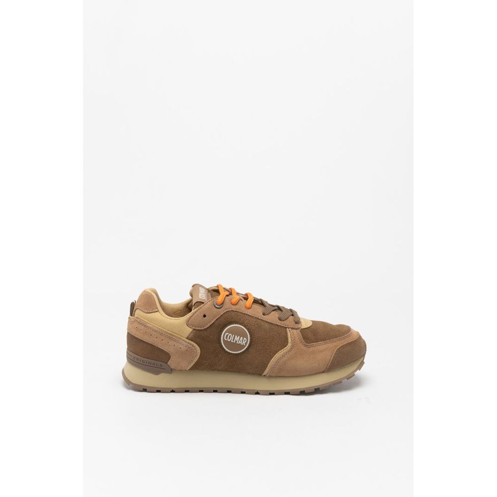 Colmar Brown Leather Low Top Sneakers