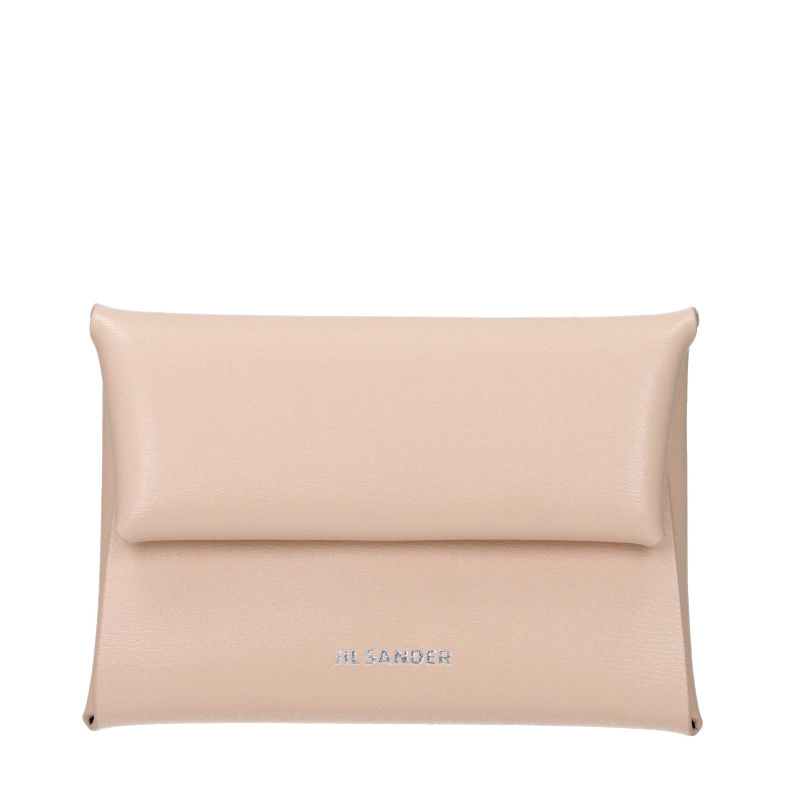 Jil Sander Light Pink Leather Envelope Coin Purse