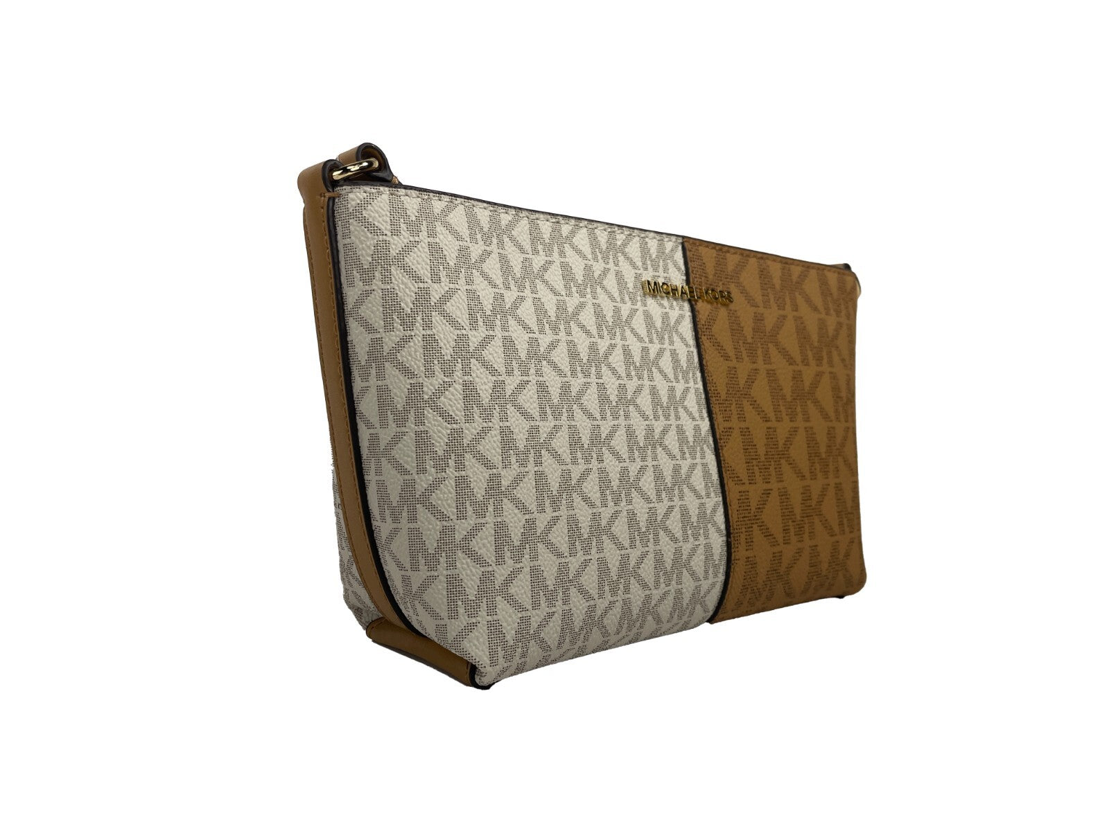 Michael Kors Small Jet Set Two-Tone Logo Cross-Body Bag