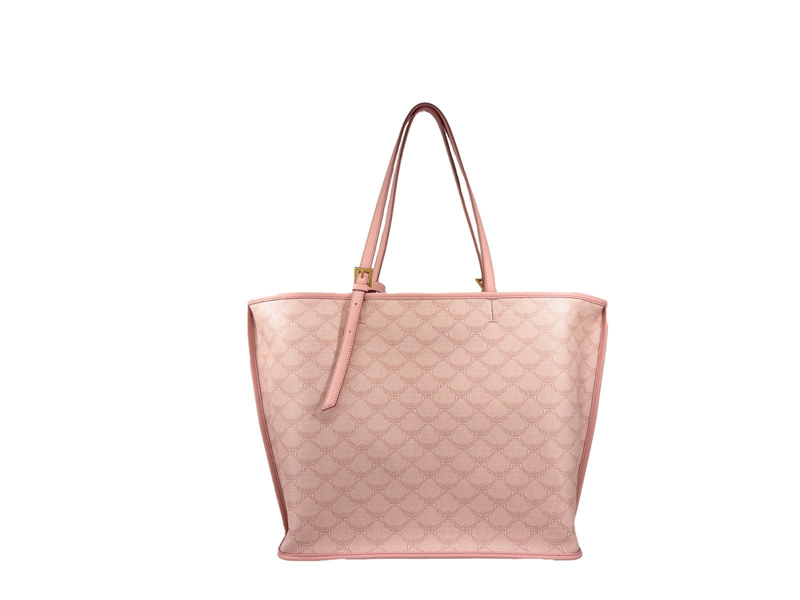 MCM Medium Pink Himmel Signature Printed Tote Bag