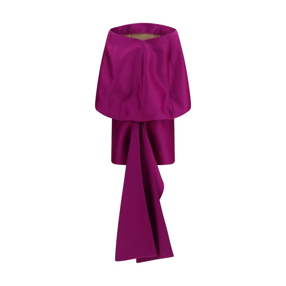 Balenciaga Purple Wool Cocktail Dress