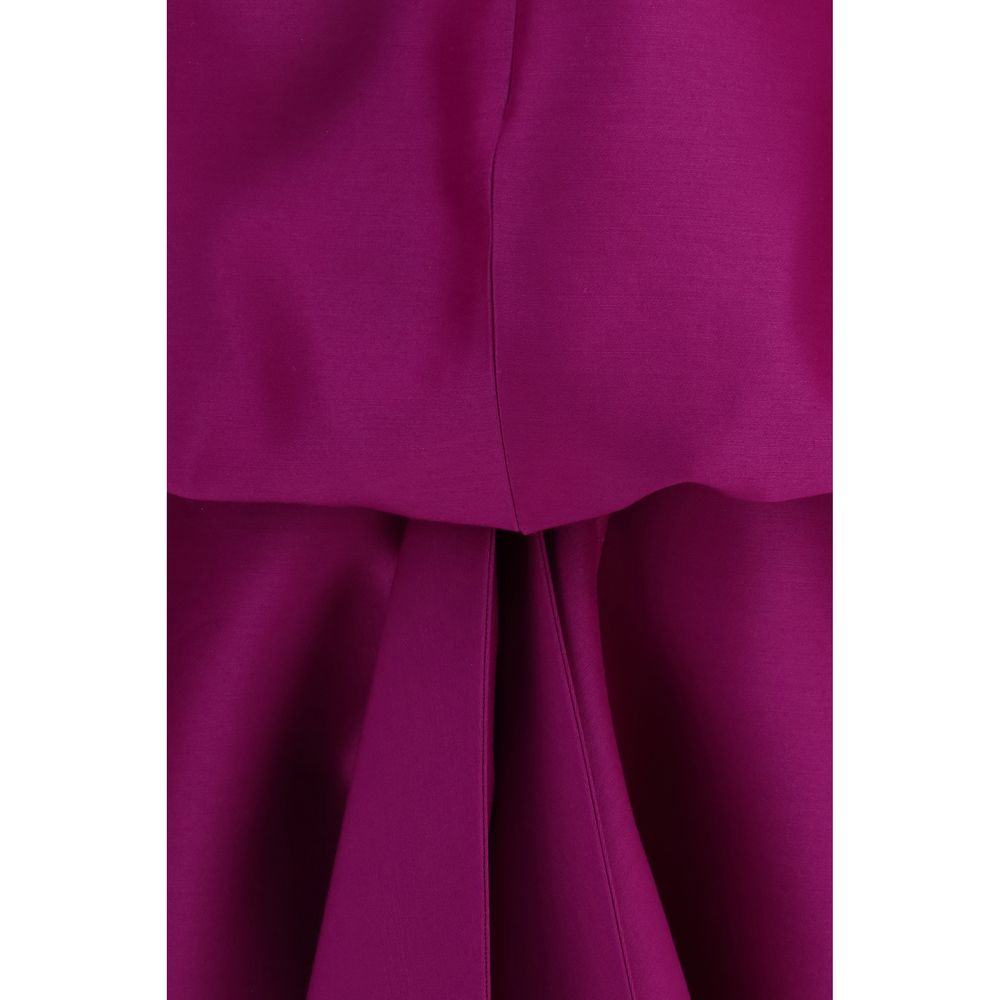Balenciaga Purple Wool Cocktail Dress