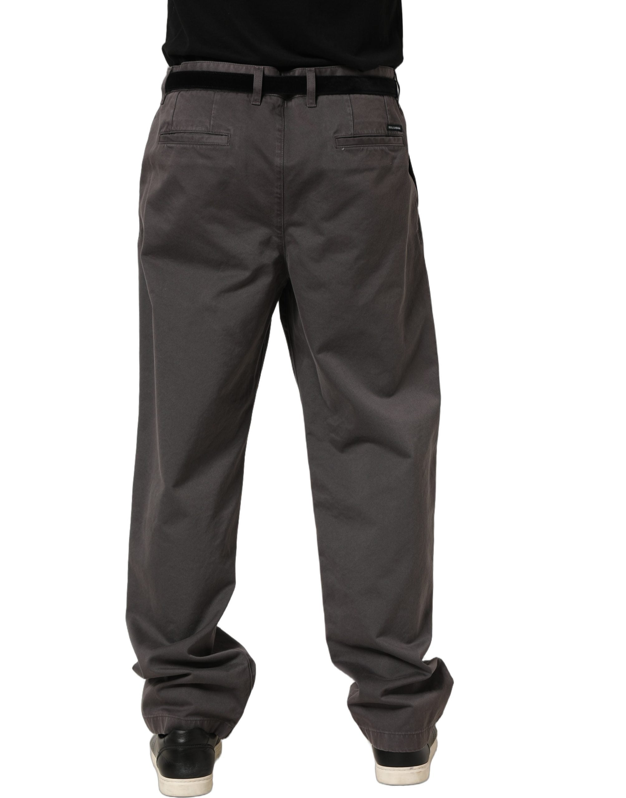 Pre-Owned Dolce & Gabbana Dark Gray MidWaist Straight Men Trouser Pants