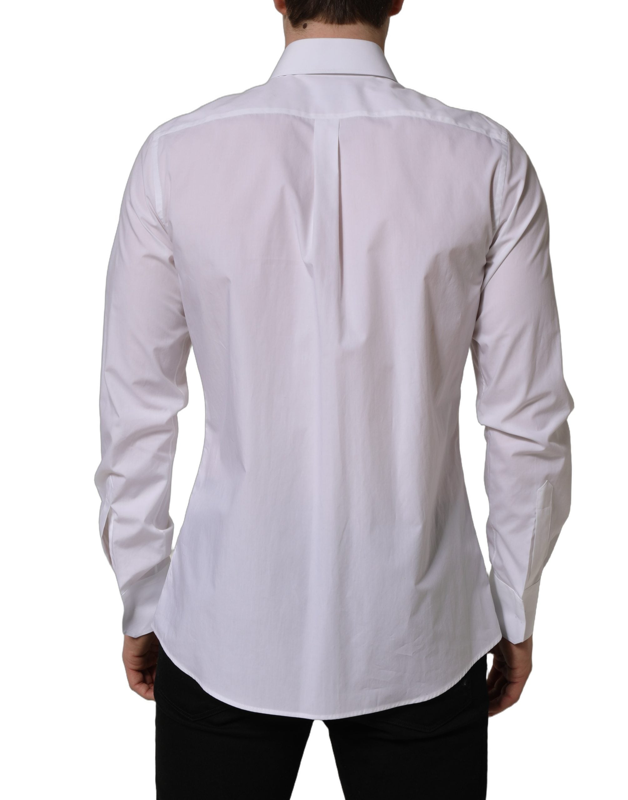 Pre-Owned Dolce & Gabbana White MARTINI Long Sleeves Men Dress Shirt
