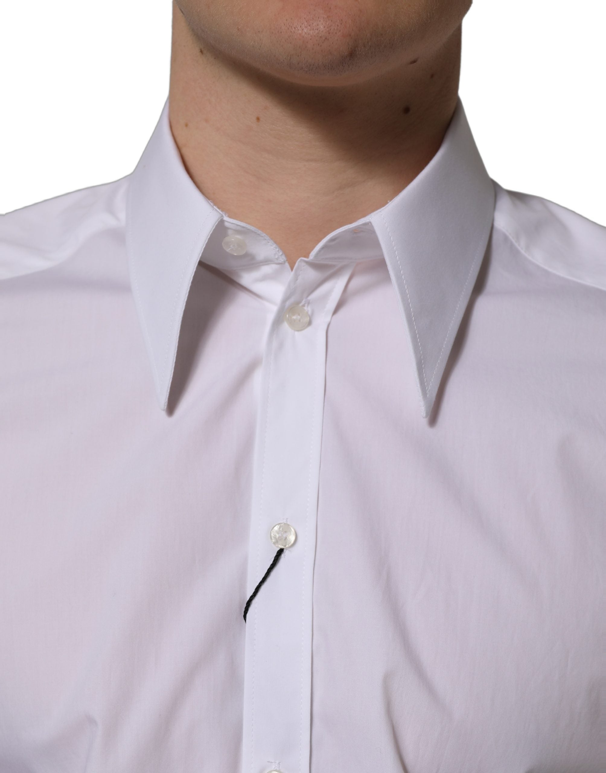 Pre-Owned Dolce & Gabbana White MARTINI Long Sleeves Men Dress Shirt