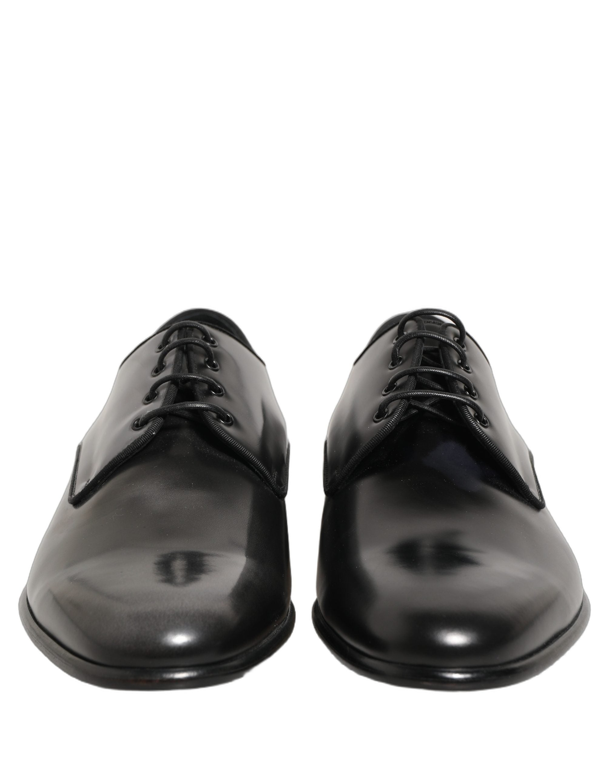 Pre-Owned Dolce & Gabbana Black Leather Men Derby Dress Formal Shoes