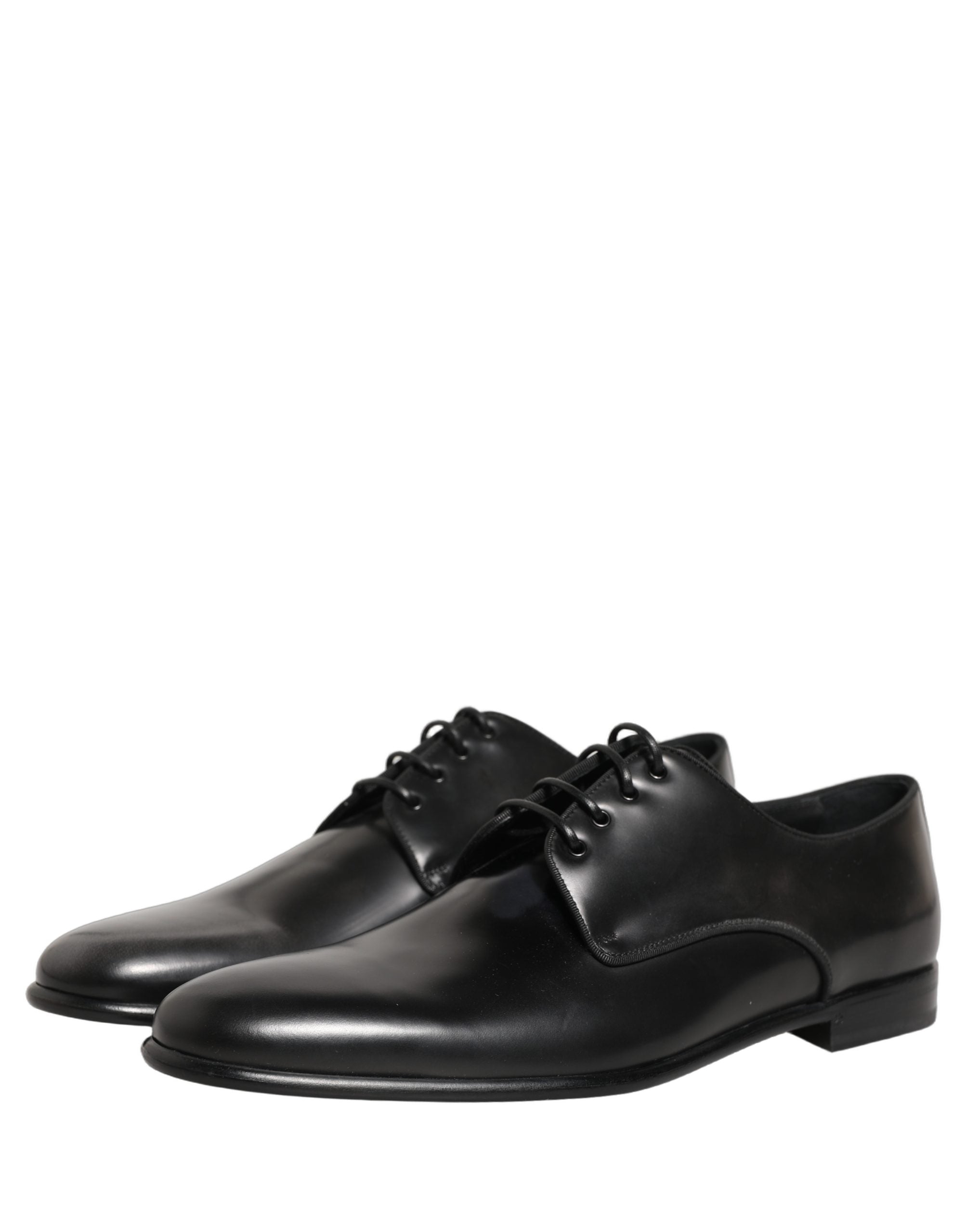 Pre-Owned Dolce & Gabbana Black Leather Men Derby Dress Formal Shoes