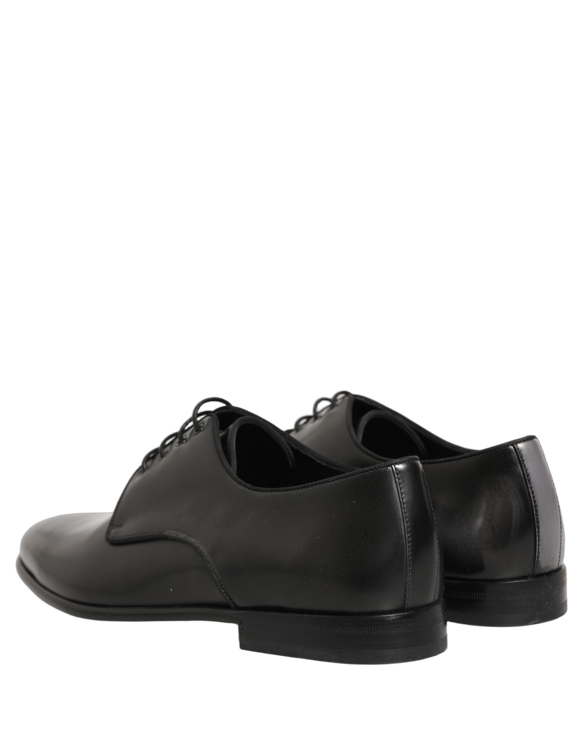 Pre-Owned Dolce & Gabbana Black Leather Men Derby Dress Formal Shoes