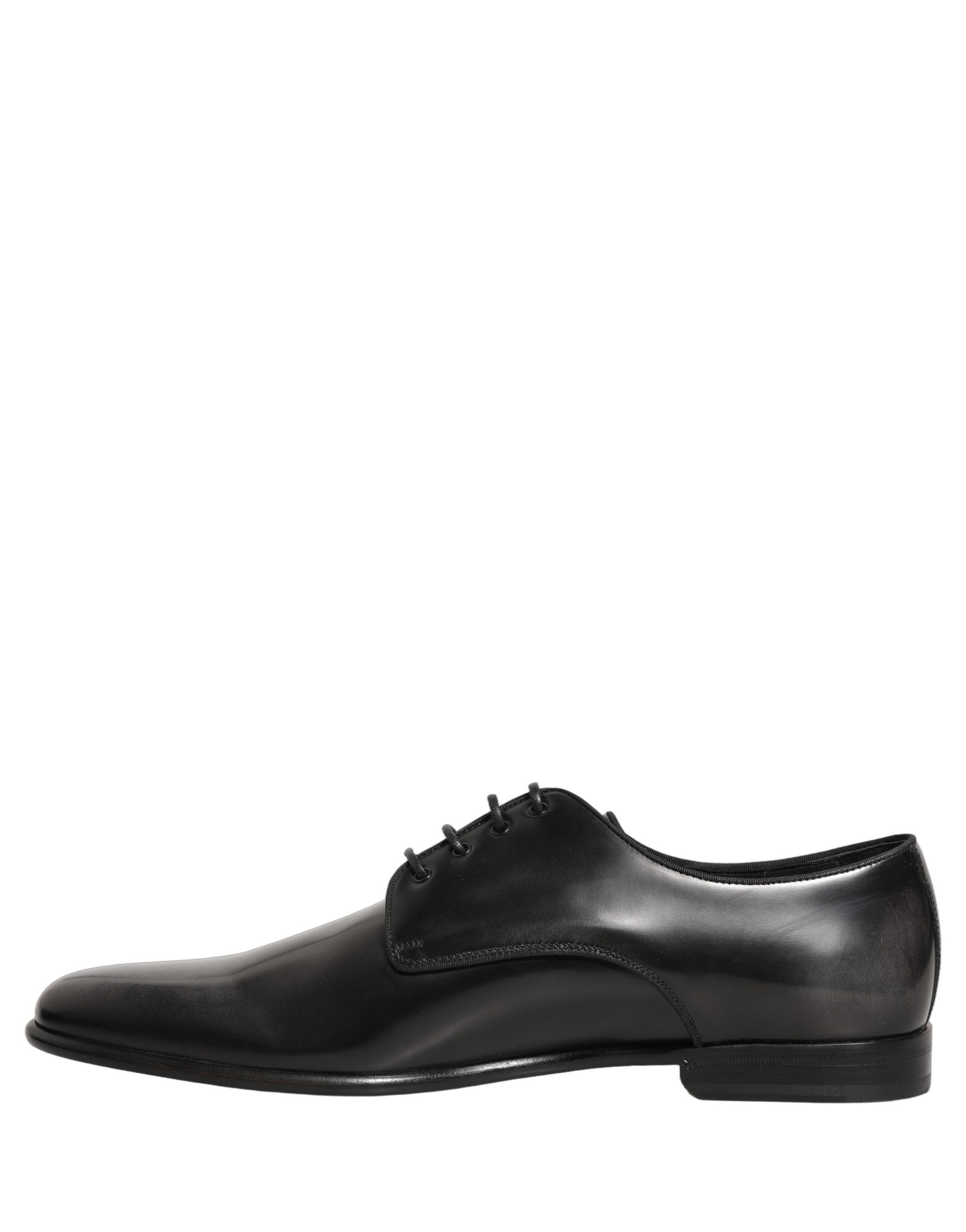 Pre-Owned Dolce & Gabbana Black Leather Men Derby Dress Formal Shoes