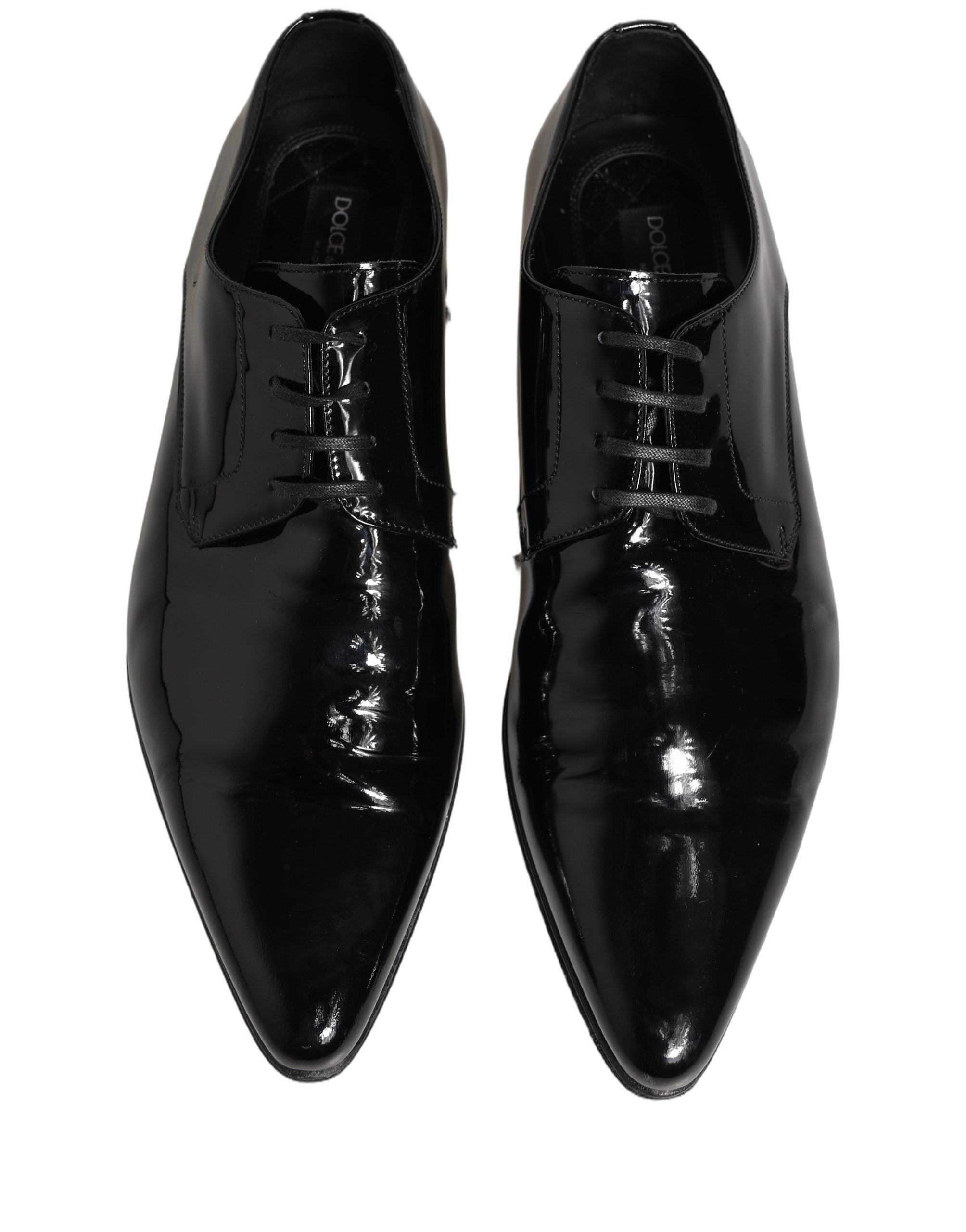 Dolce & Gabbana Black Leather Derby Dress Men Formal Shoes