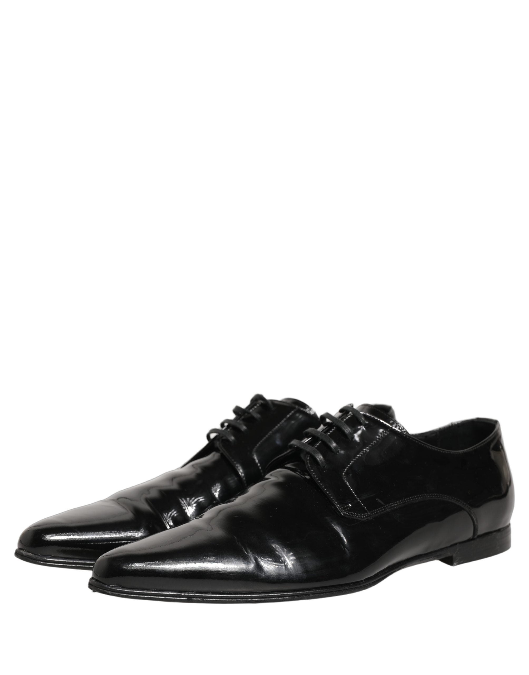 Dolce & Gabbana Black Leather Derby Dress Men Formal Shoes