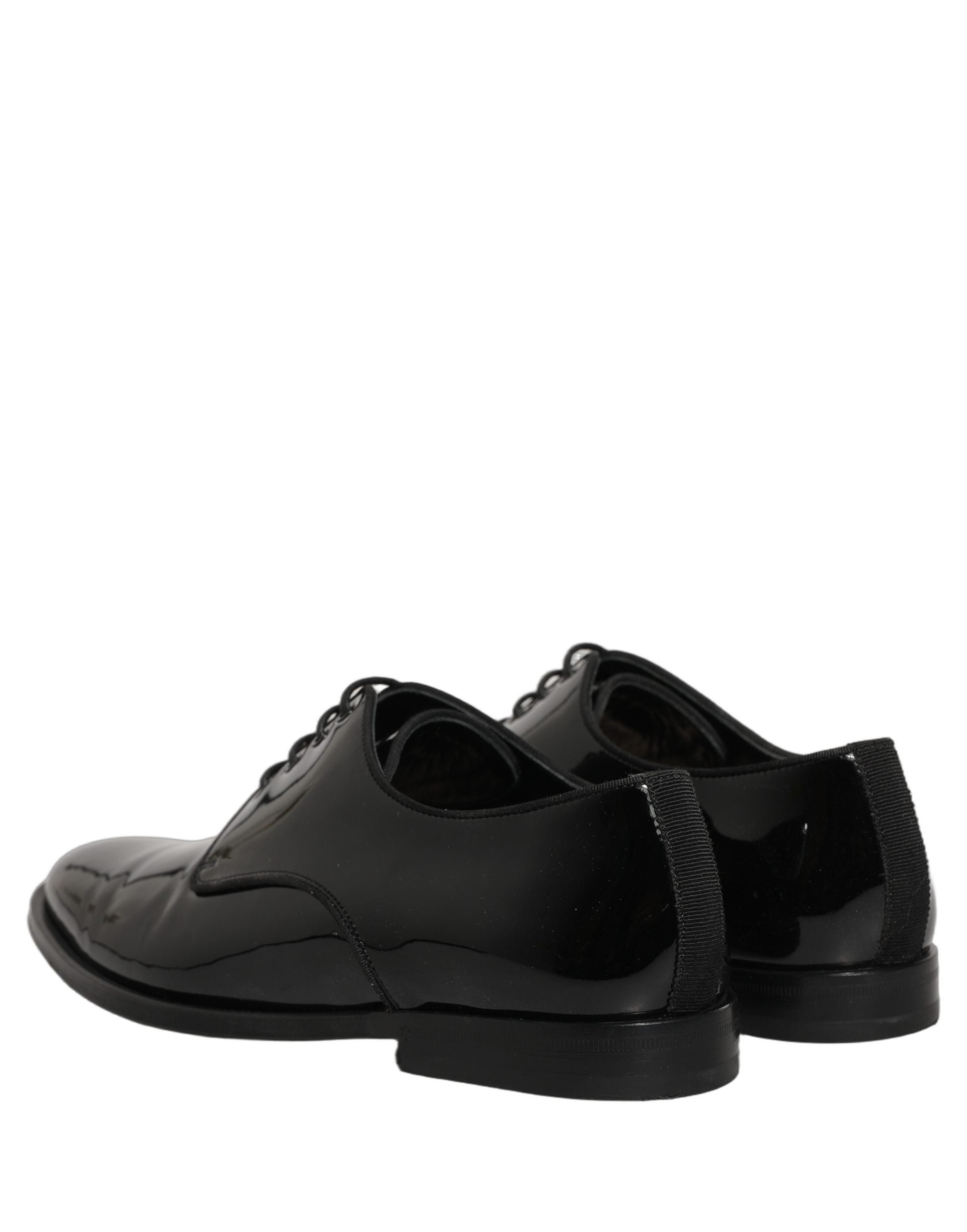 Dolce & Gabbana Black Leather Men Derby Dress Men Formal Shoes