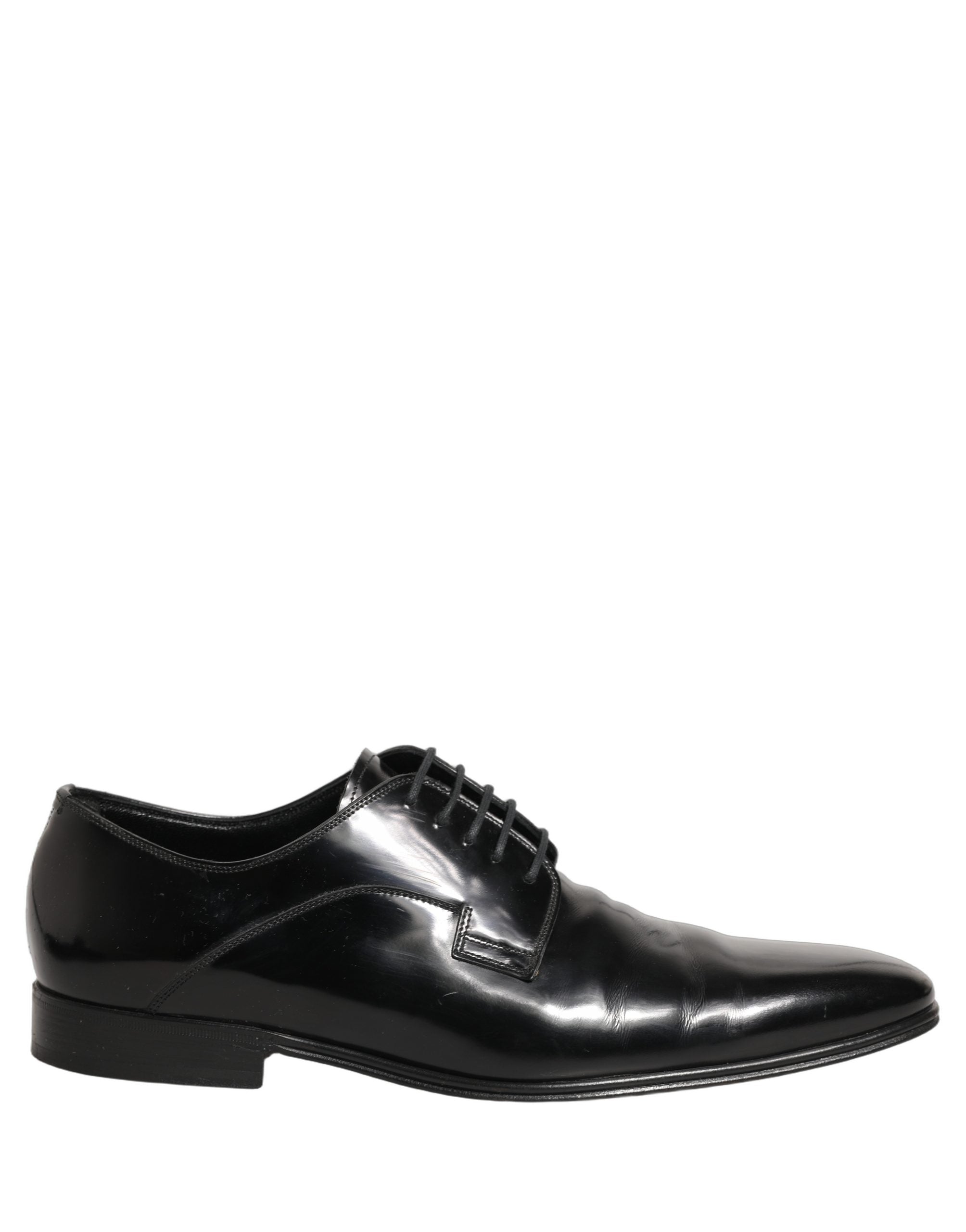 Dolce & Gabbana Black Leather Derby Dress Men Formal Shoes