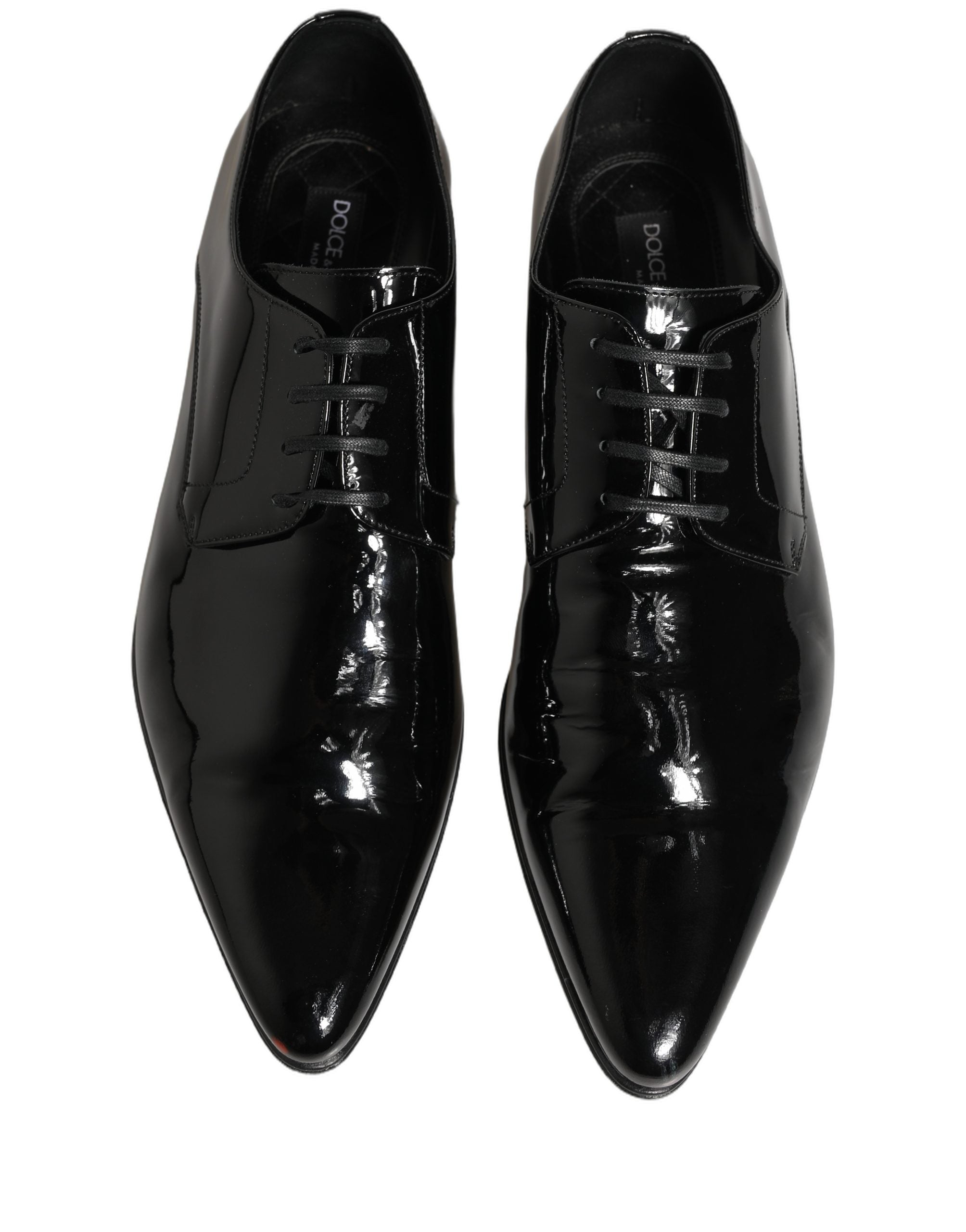 Dolce & Gabbana Black Leather Derby Dress Men Formal Shoes
