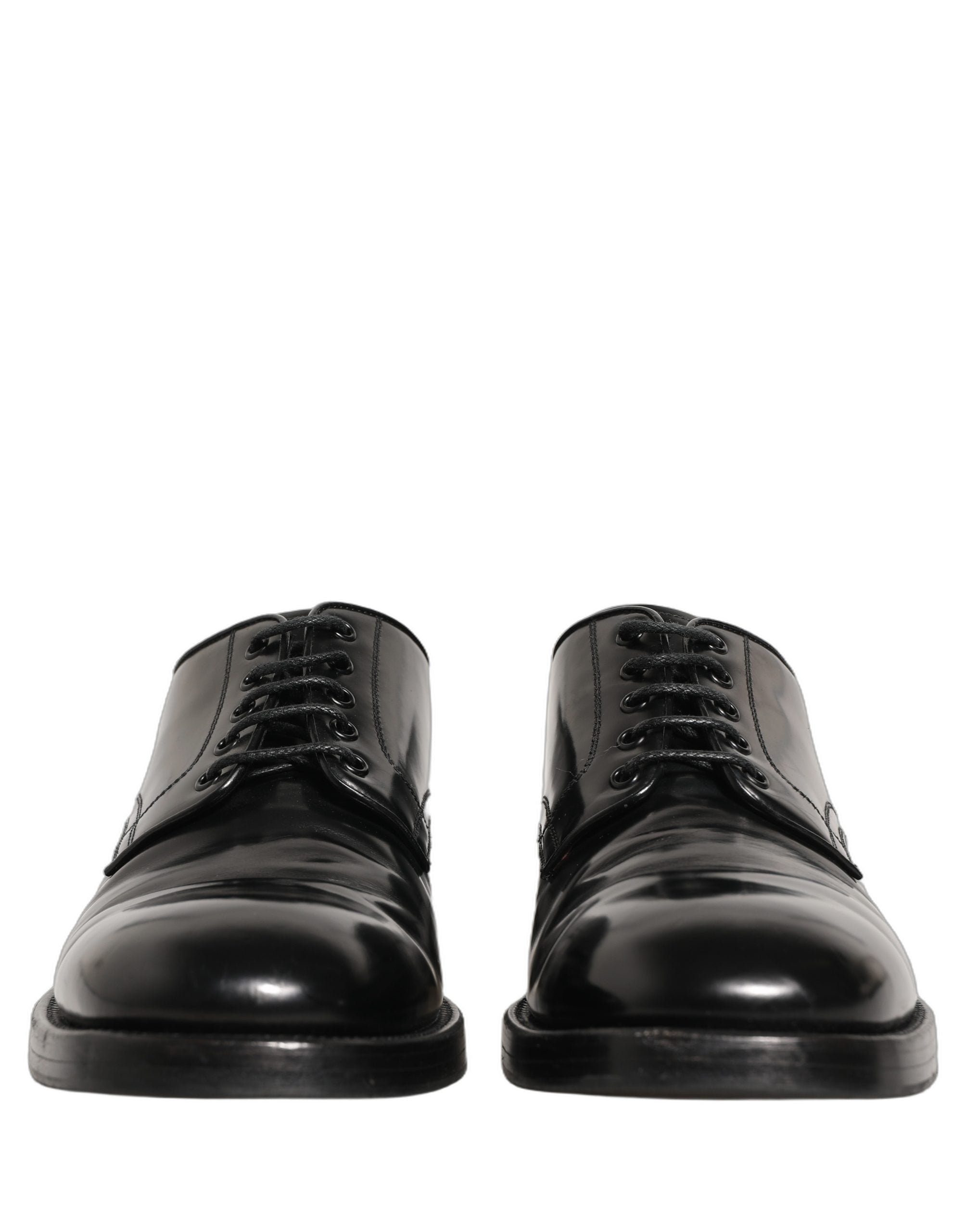 Dolce & Gabbana Black Leather Derby Dress Men Formal Shoes