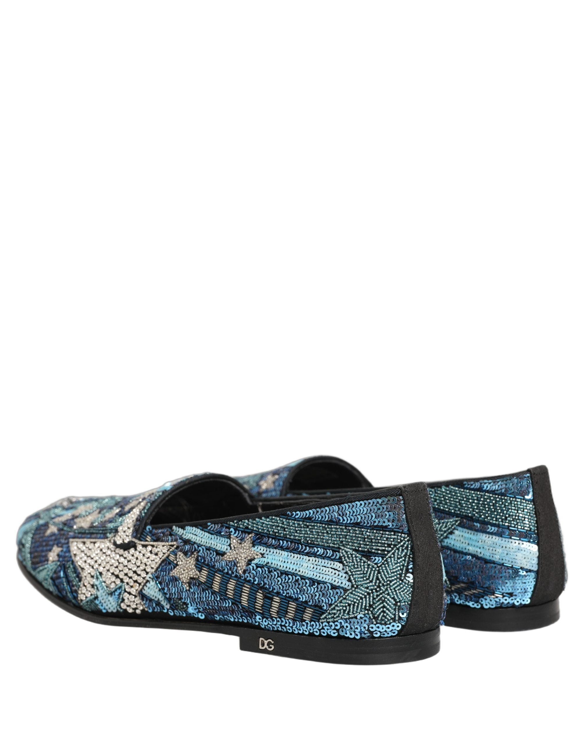 Pre-Owned Dolce & Gabbana Multicolor Embroidered Sequin Loafers Shoes