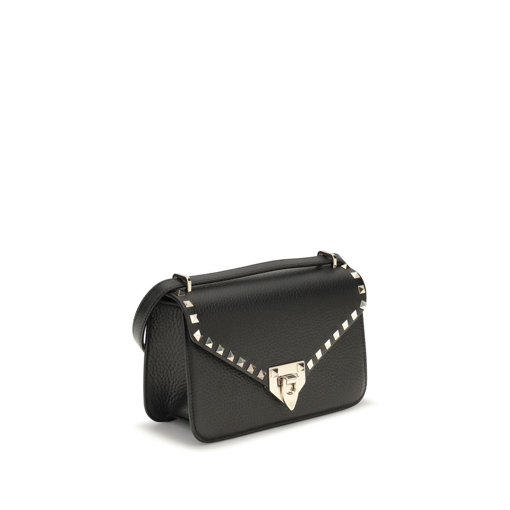Valentino Garavani Black Leather Shoulder Bag