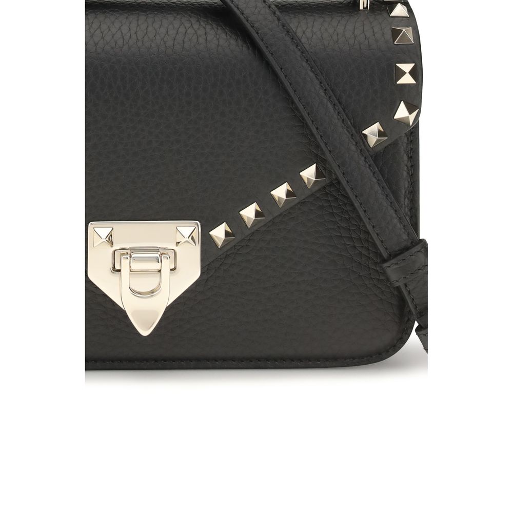 Valentino Garavani Black Leather Shoulder Bag
