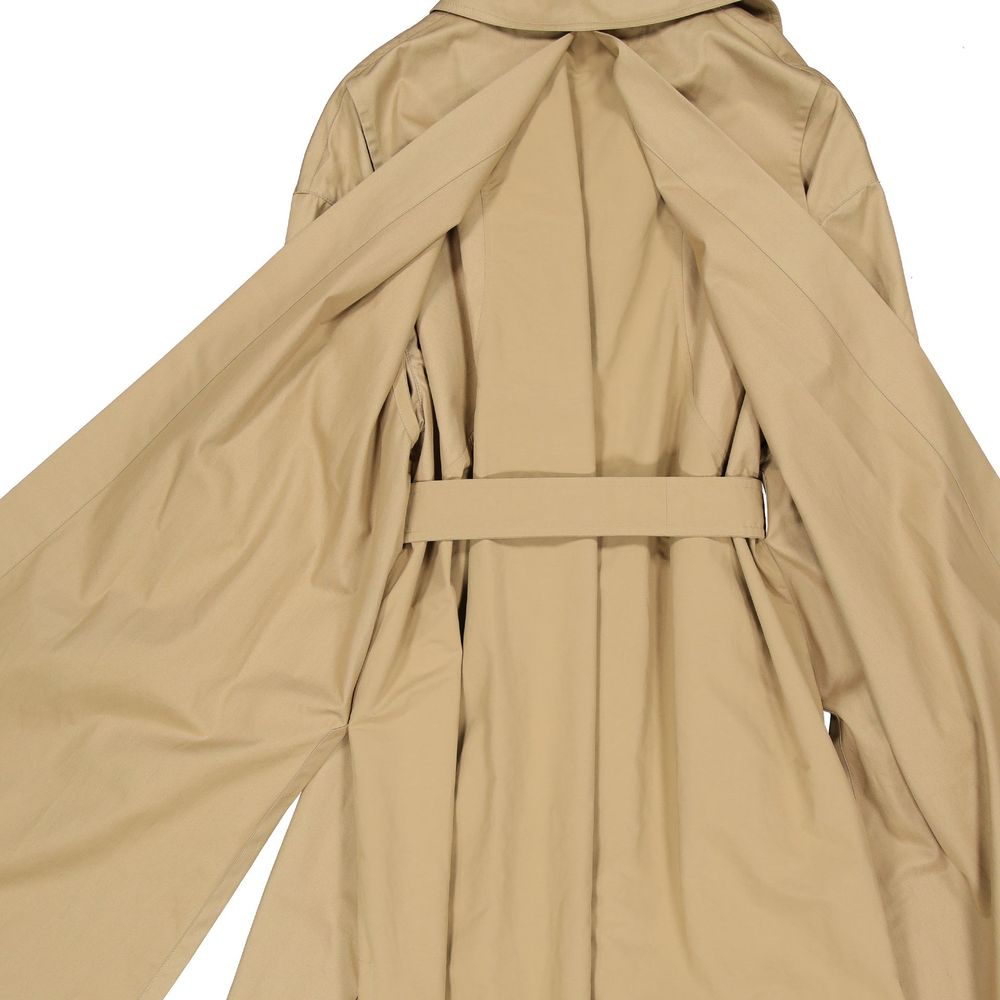 Herno Beige Belted Double-Breasted Trench Coat