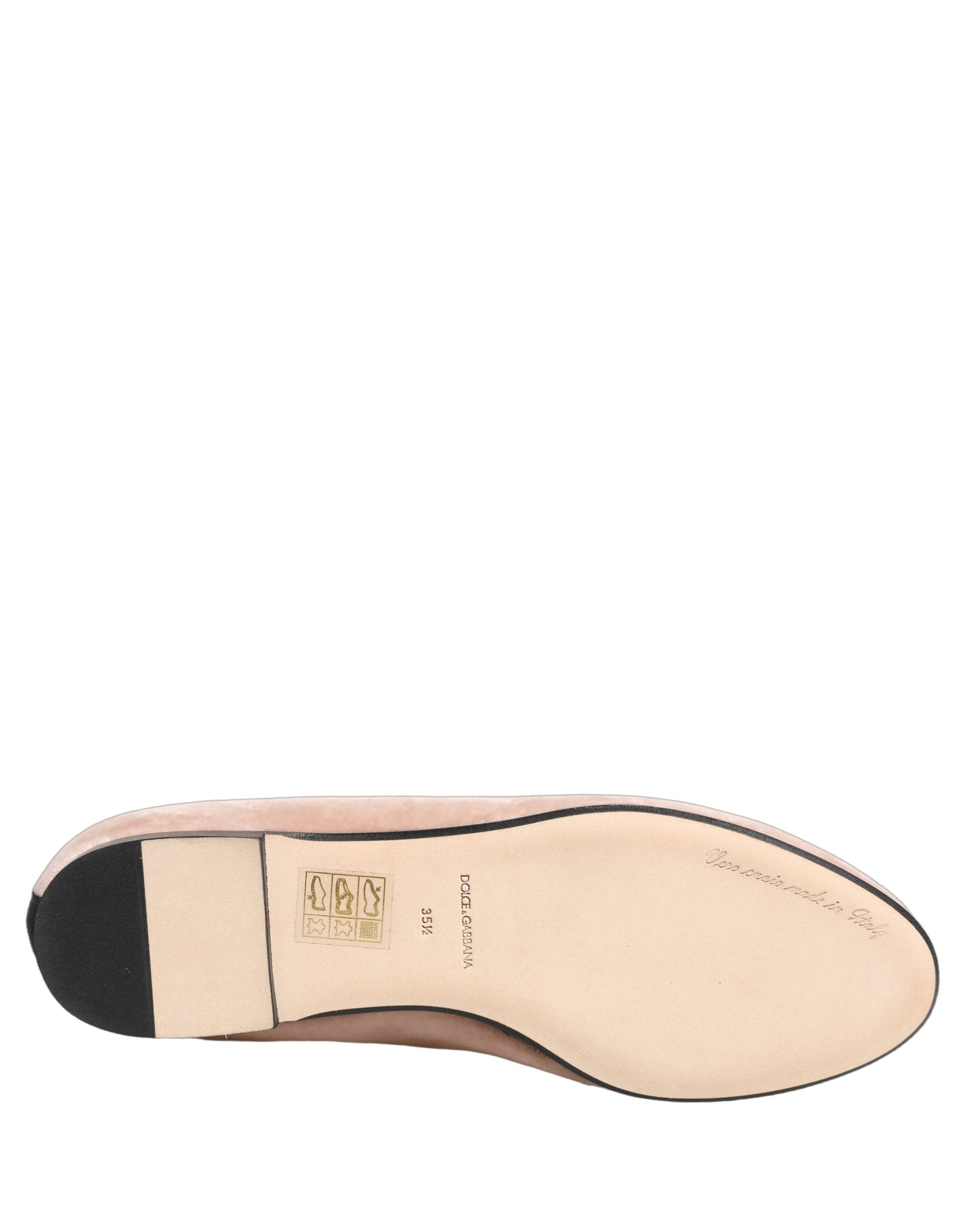 Pre-Owned Dolce & Gabbana Pink Velvet Devotion Loafers Flats Shoes