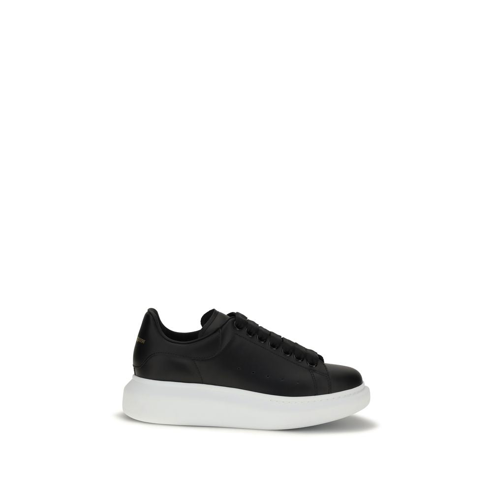 Alexander McQueen Black Leather Platform Sneakers