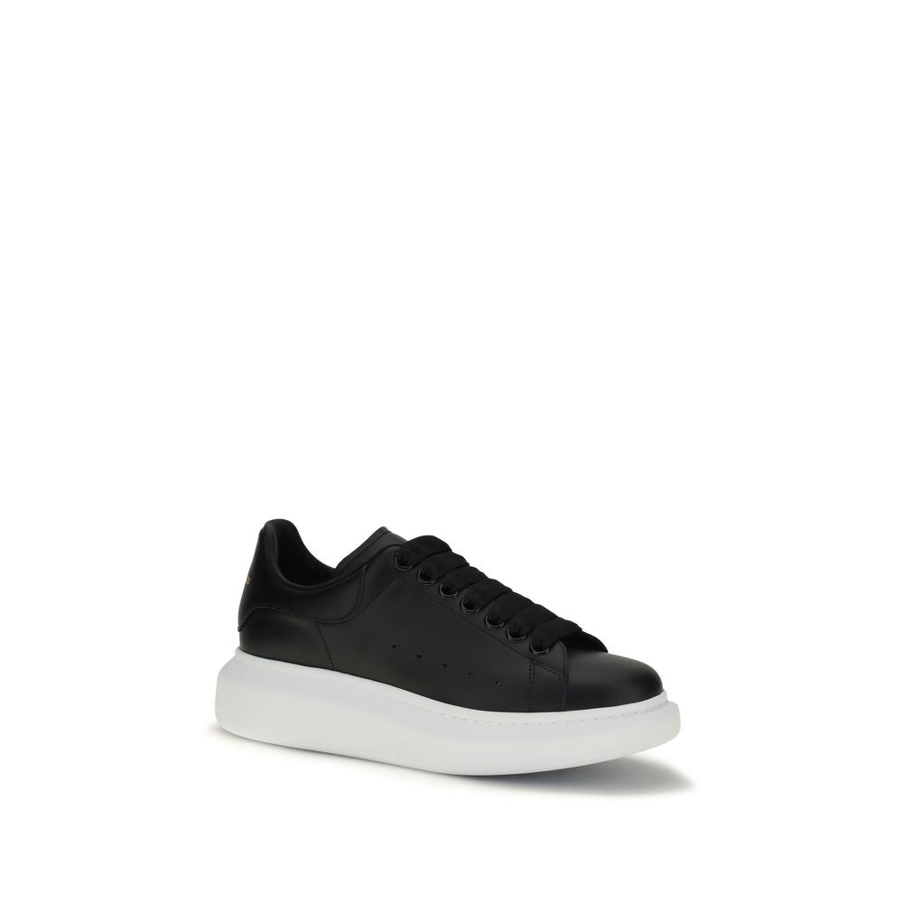 Alexander McQueen Black Leather Platform Sneakers