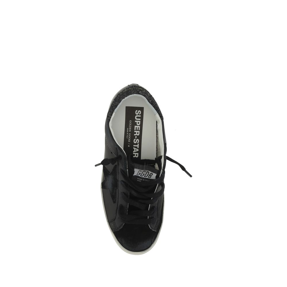 Golden Goose Black Calfskin Super Star Sneakers