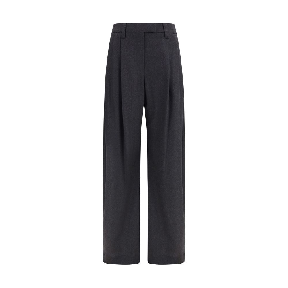Brunello Cucinelli Gray Wool Dress Pants