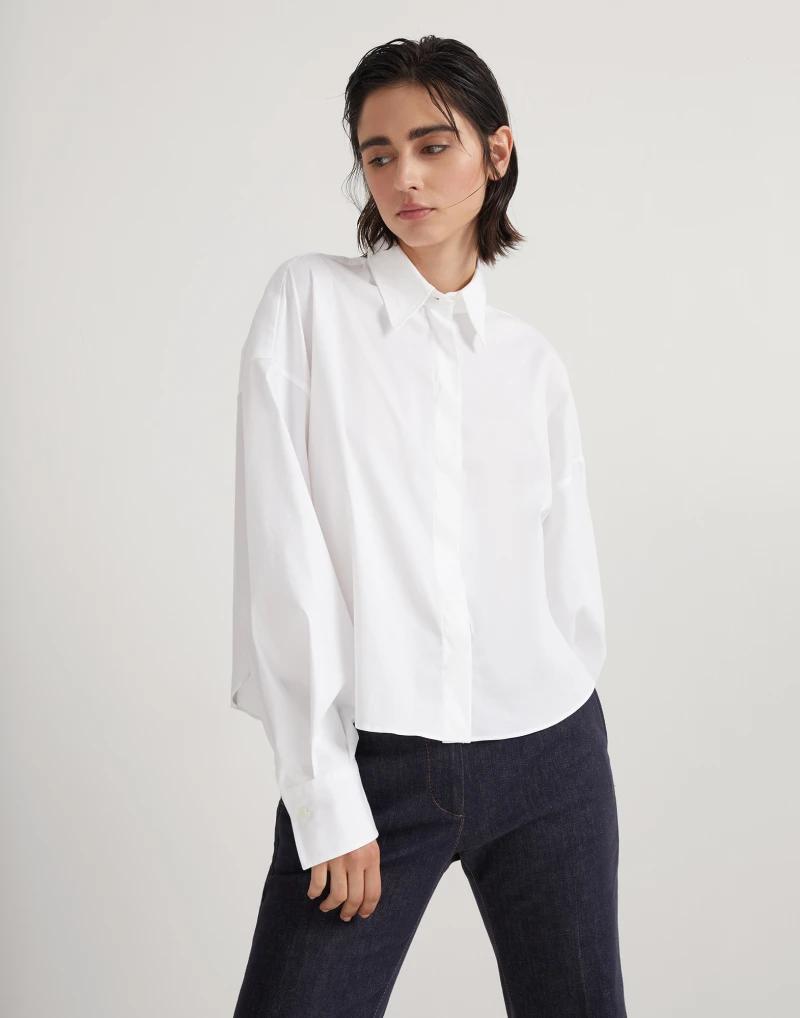 Brunello Cucinelli White Cotton Shirt