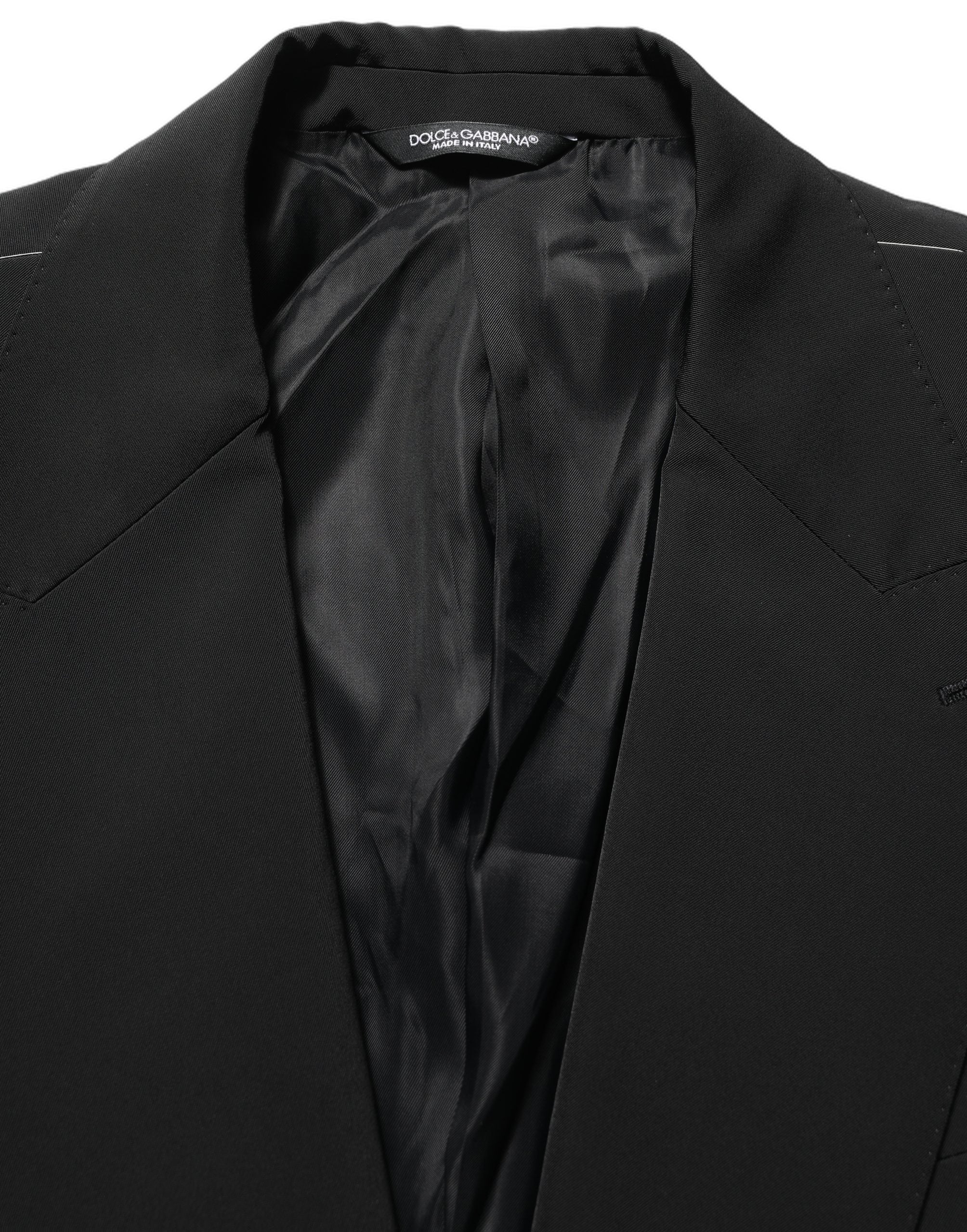 Dolce & Gabbana Black Single Breasted One Button Coat Blazer