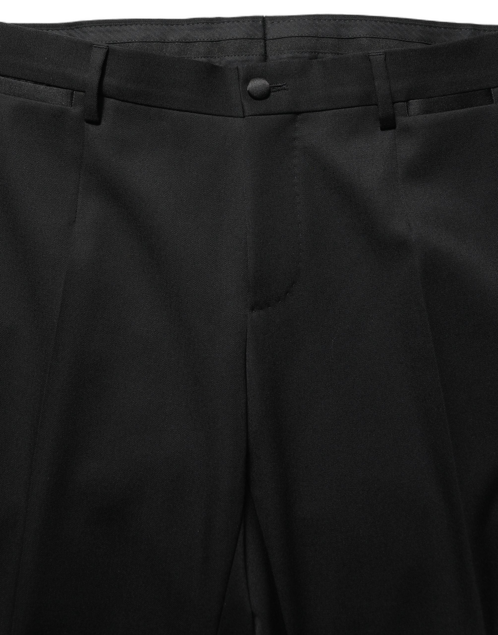 Dolce & Gabbana Black Wool Crystal Embellished 2 Piece Suit