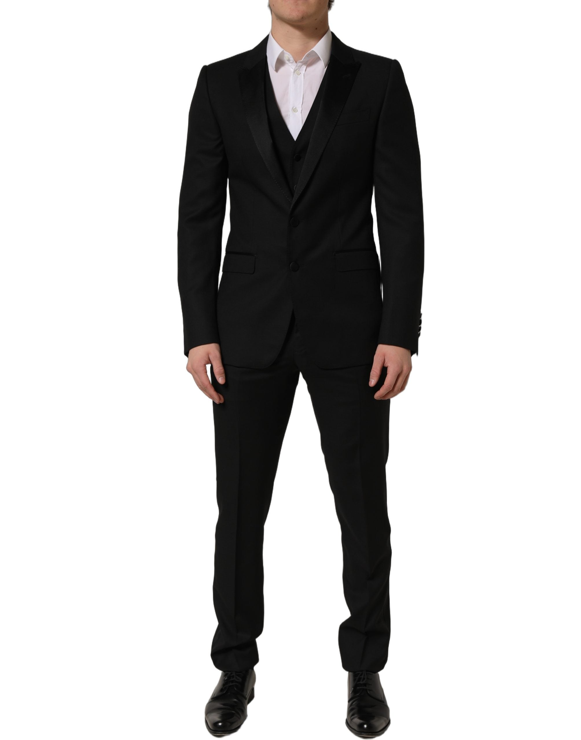 Dolce & Gabbana Dark Gray MARTINI Slim Fit Formal 3 Piece Suit