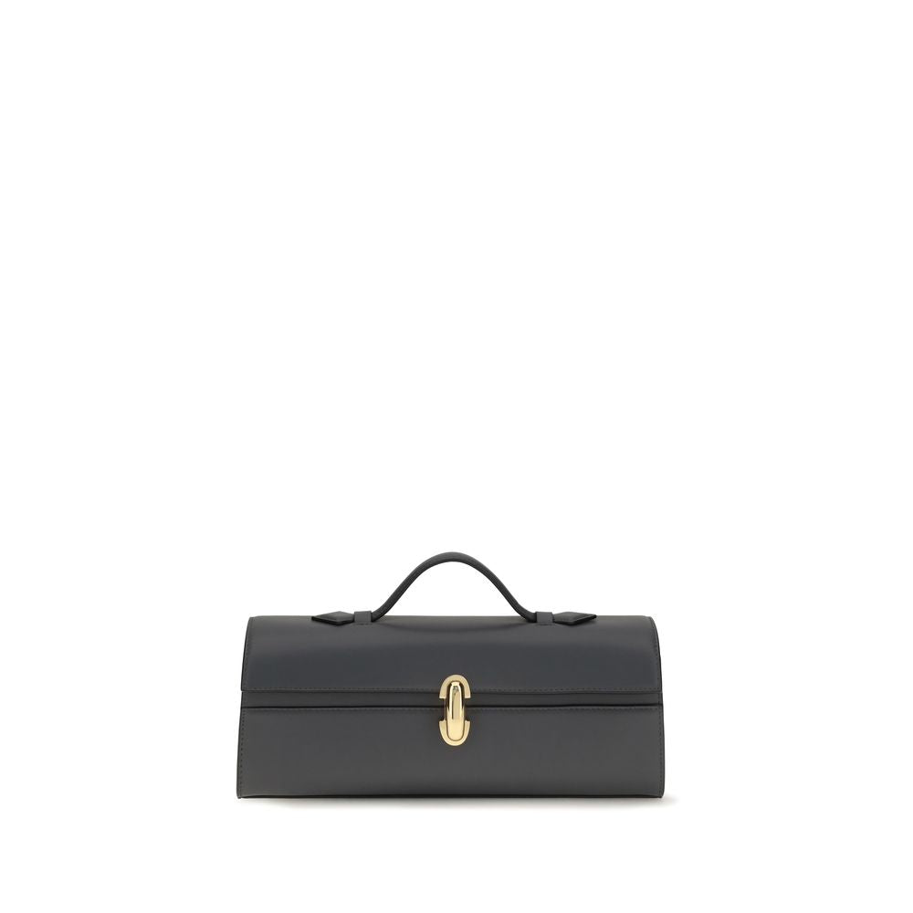 Savette Gray Leather Handbag