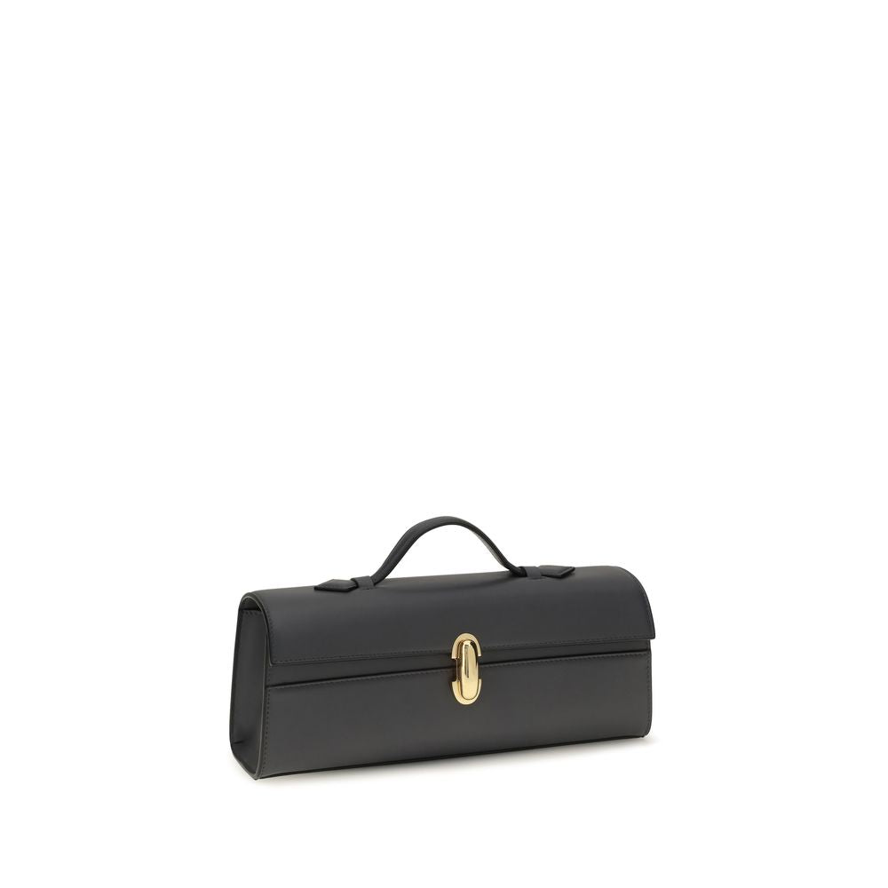 Savette Gray Leather Handbag
