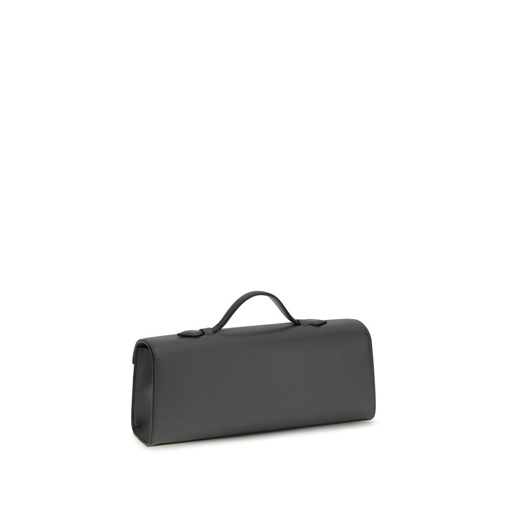 Savette Gray Leather Handbag