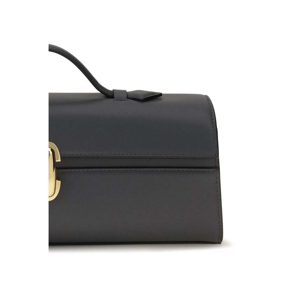 Savette Gray Leather Handbag