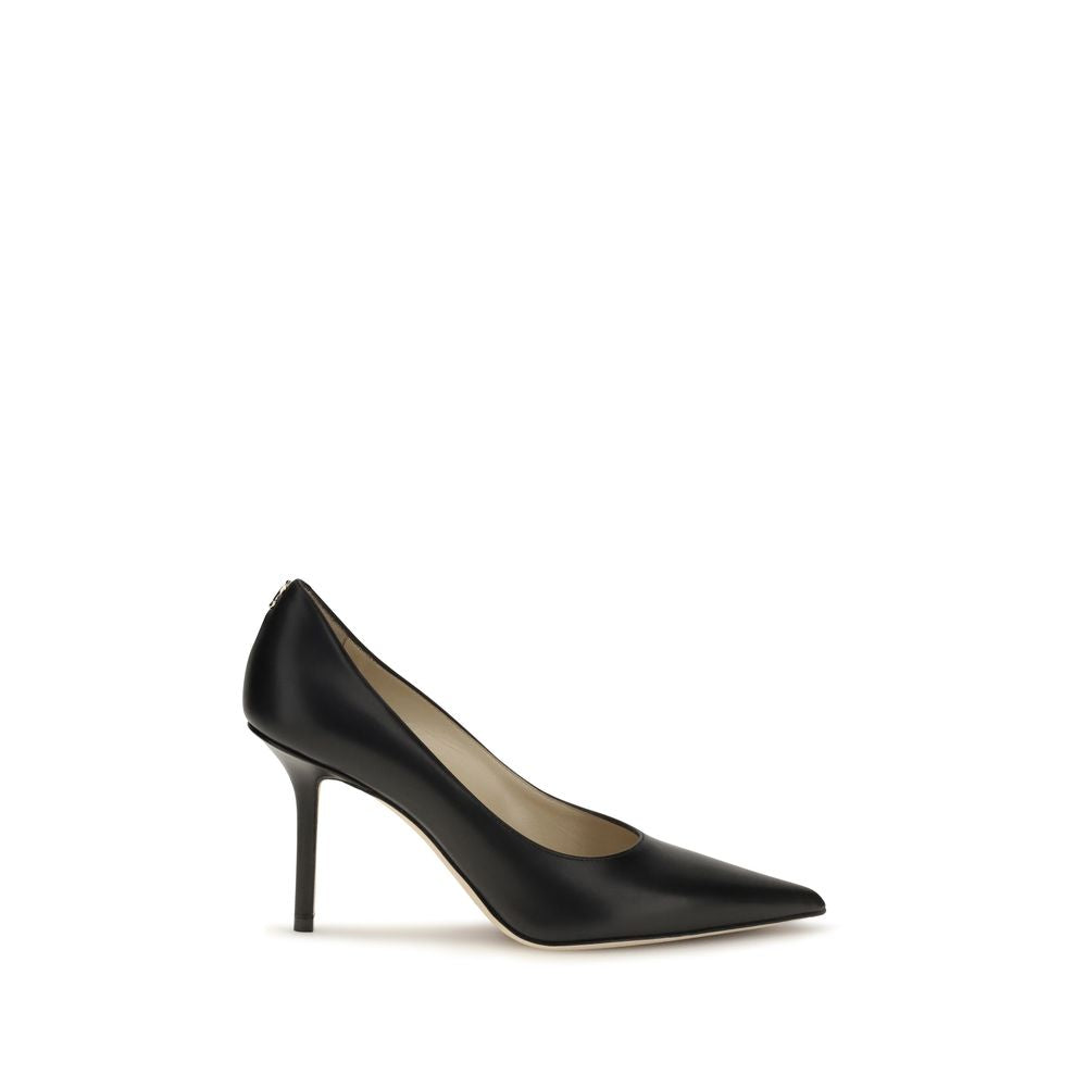 Jimmy Choo Black Leather High Heel Pumps