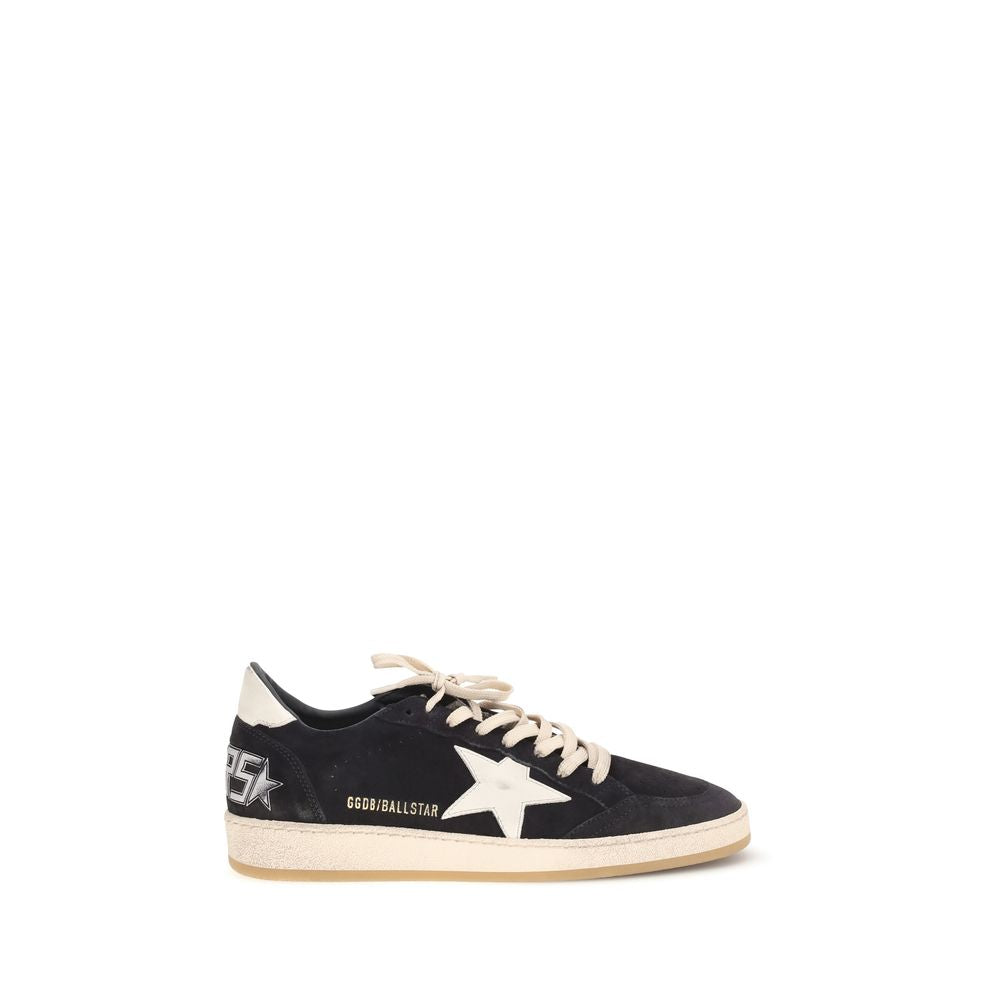 Golden Goose Black Leather Athletic Sneakers