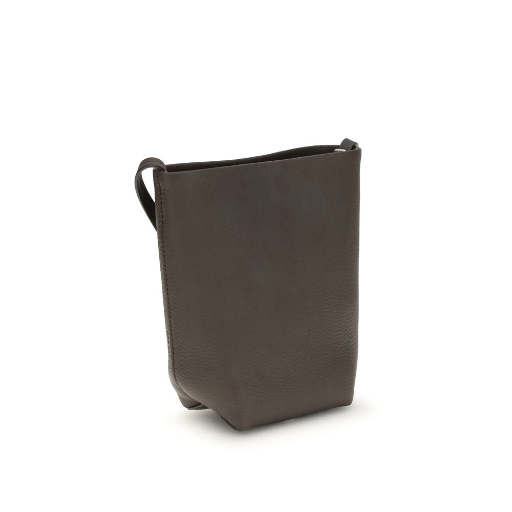 The Row Brown Leather Shoulder Bag