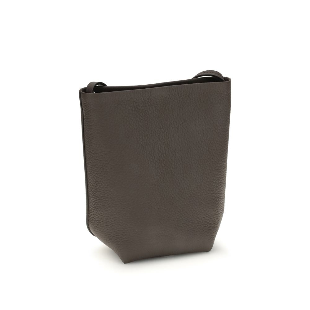 The Row Brown Leather Shoulder Bag