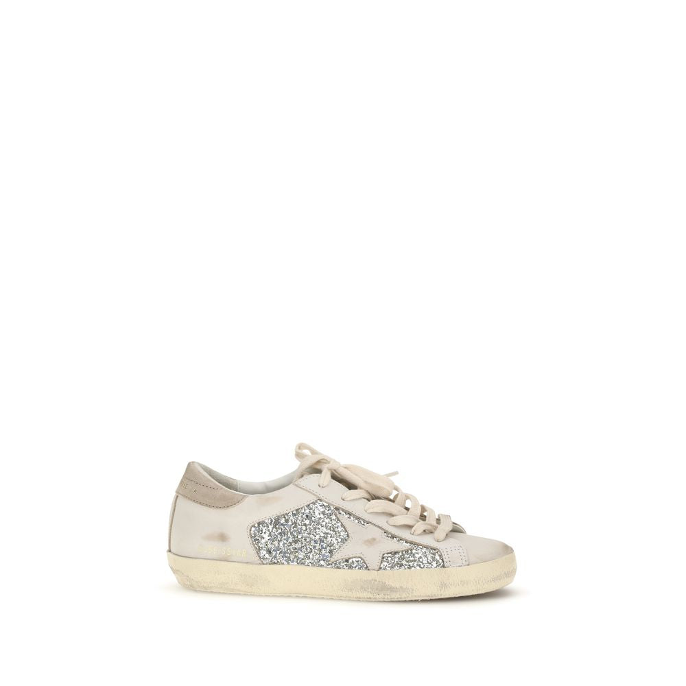 Golden Goose Beige Leather Sneakers