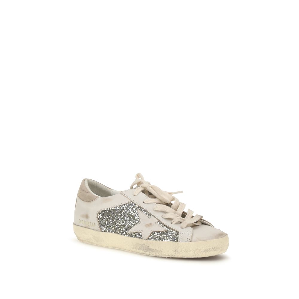 Golden Goose Beige Leather Sneakers