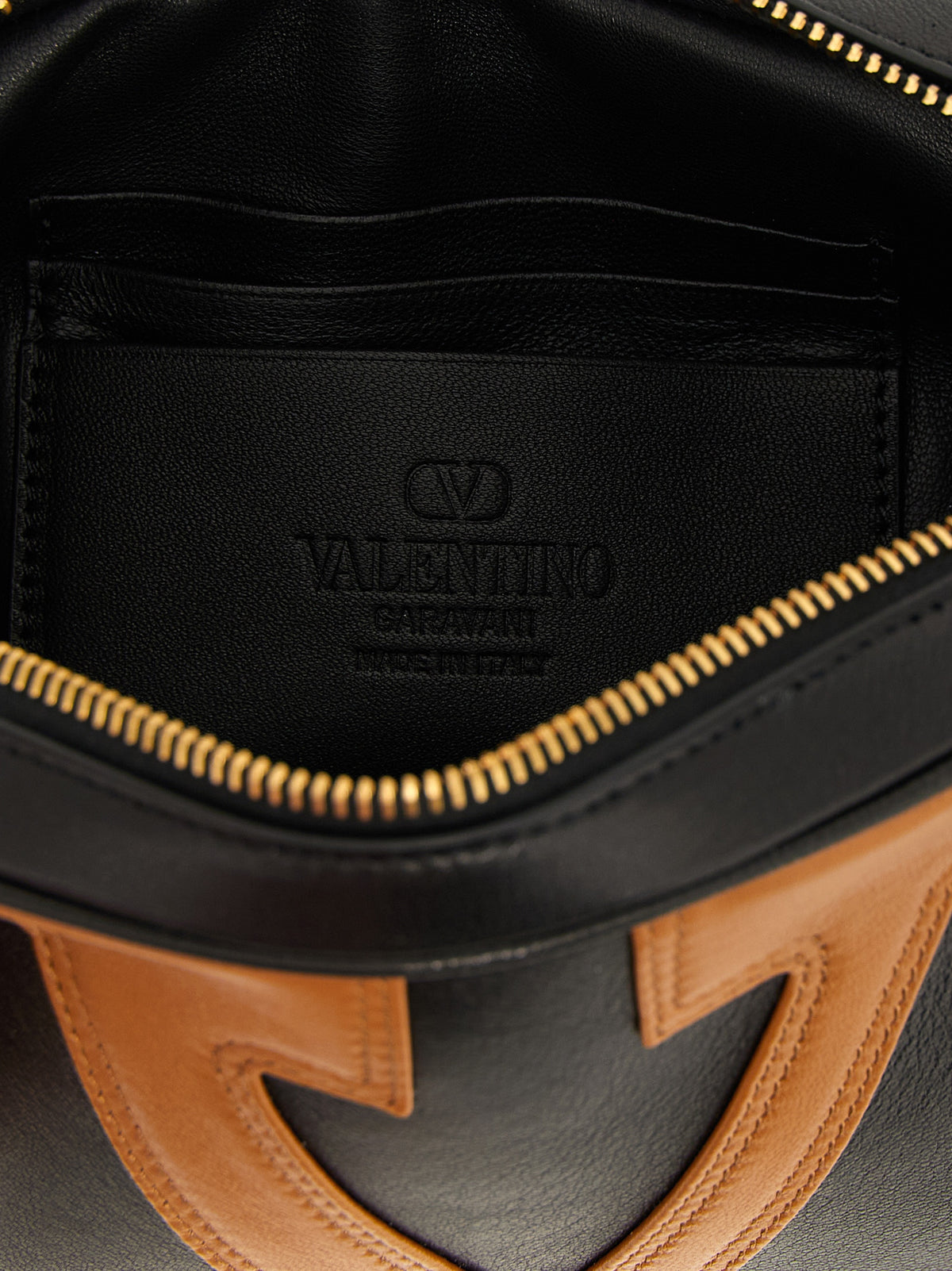 Valentino Garavani Brown Leather Crossbody Bag